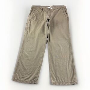 Columbia Carpenter Pants Men 40x32 Beige Omni Shield Baggy Wide Leg Camp Utility